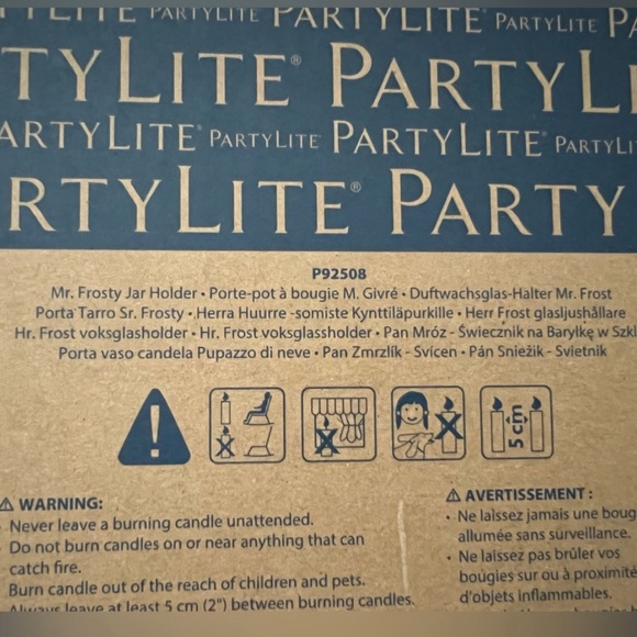 Partylite Mr Frosty Large Candle Jar Holder. - Picture 6 of 6